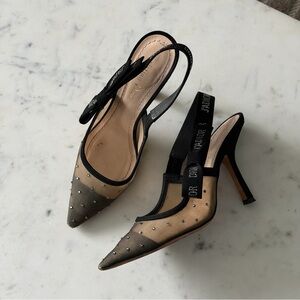 Dior j’Dior Rhinestone Slingback Heels